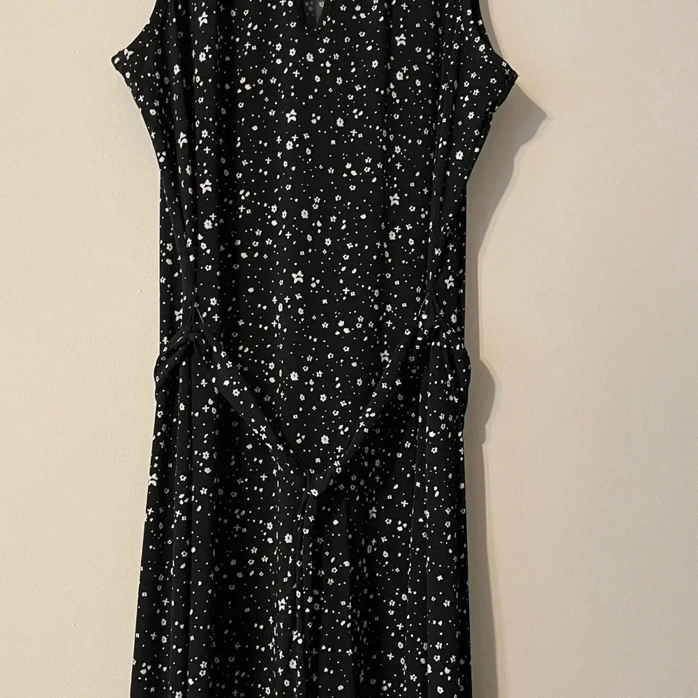 Michael Kors Nora Print Border Maxi Dress Size Medium